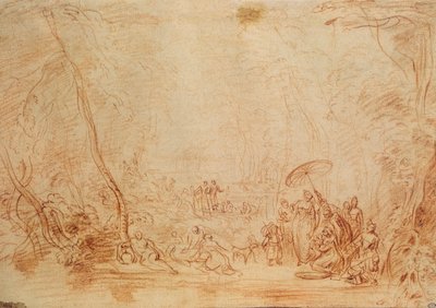 Rescue of Moses from the Water by Jean Antoine Watteau